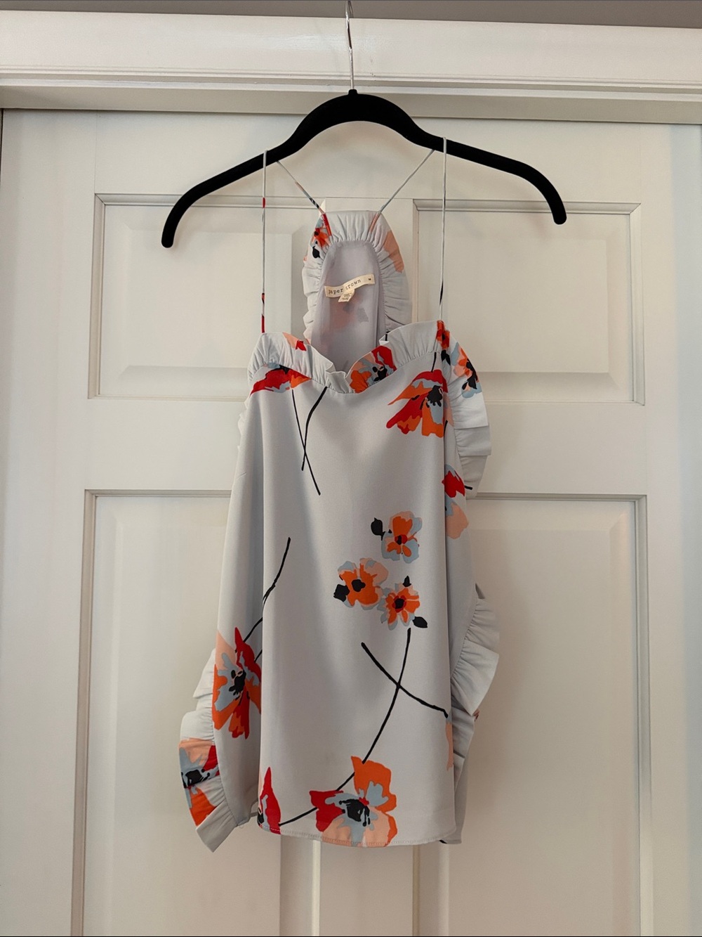 Paper Crown floral halter top